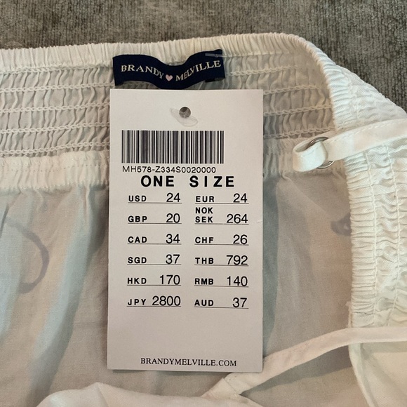 Brandy Melville one size white spaghetti strap top. NWT {191} - Picture 3 of 6